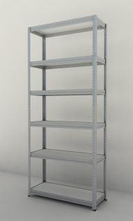 Kovový regál Futur 2100x750x350/6, pozink, 250kg/pol. lamino