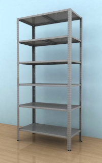 Regál na šanony 2100x1000x400/6, 130kg/pol., pozink