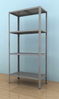 Kovový regál Drumy 1800x1000x400/3, 130kg/pol., pozink