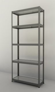 Kovový regál Futur 2000x900x450/5, pozink, 250kg/pol. lamino
