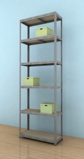 Kovový regál Futur 2700x900x350/6, pozink, 350kg/pol.