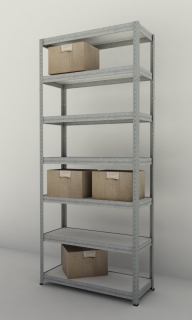 Kovový regál Futur 2100x900x350/7, pozink, 250kg/pol. lamino